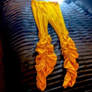 Yellow Stacked pants